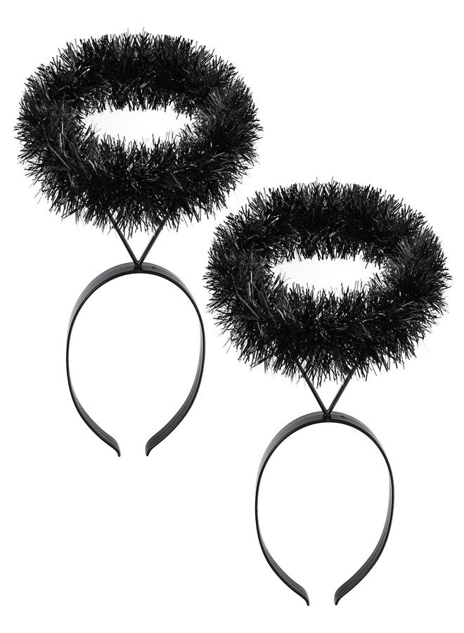 MehelloFeather Feather Headband for Women Feather Fascinator Headband Cocktail Wedding Party, Black - Image 1